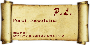 Perci Leopoldina névjegykártya